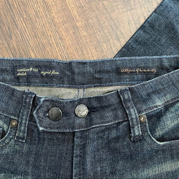 CITIZENS OF HUMANITY Ingrid Flare Venetian Stretch Jeans Size 27 Embroidered - Picture 4 of 8